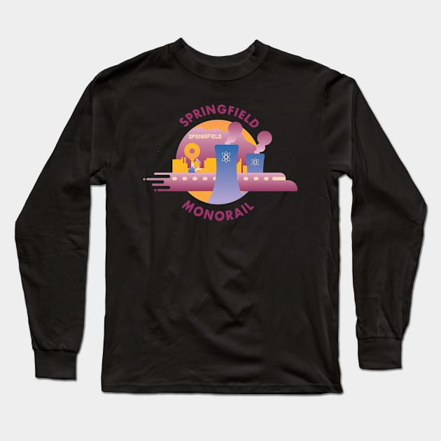 Springfield Monorail Long Sleeve T-Shirt by winstongambro